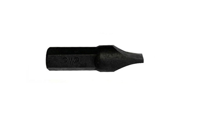 Slotted 3/8" screwdriver bit with 5/16" hex shank for impact drivers
